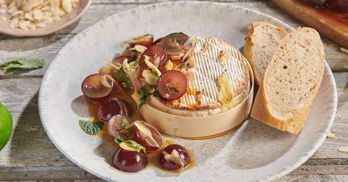 Grilled Camembert with grape salsa | Recipe | Kikkoman