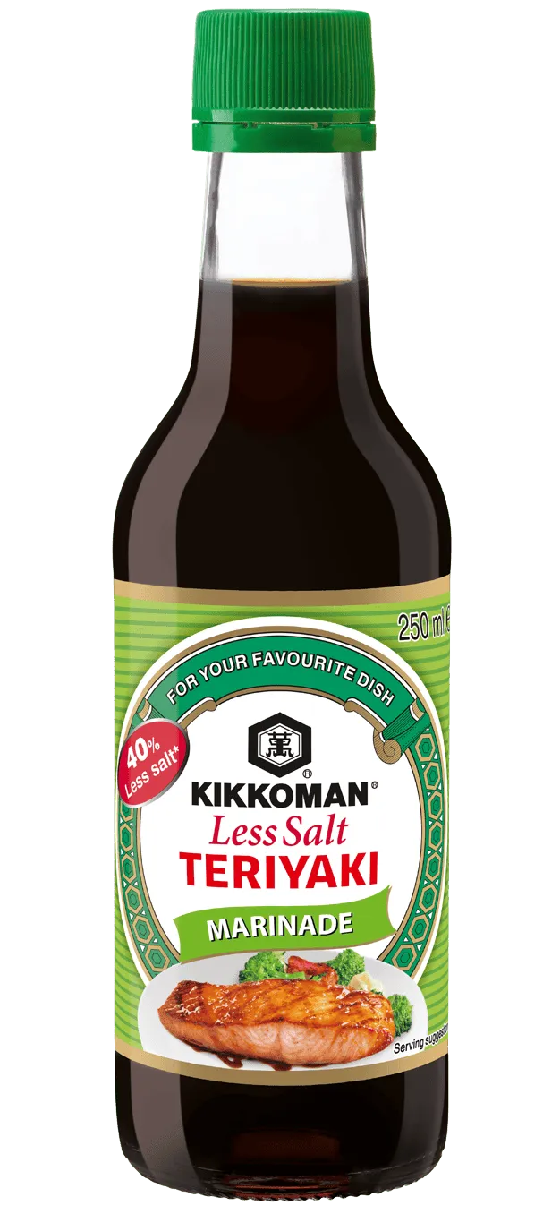 Kikkoman Less Salt Teriyaki Marinade 250 ml bottle