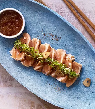 Mini salmon steaks with Ponzu