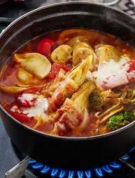 Spicy tomato kimchi hot pot