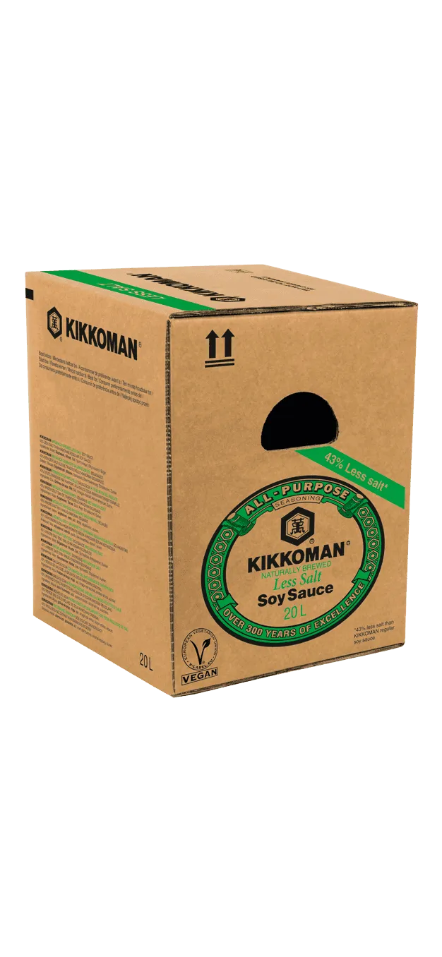 Kikkoman Naturally Brewed Less Salt Soy Sauce 20 L carton