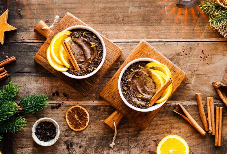 Chocolate mousse with espresso & orange