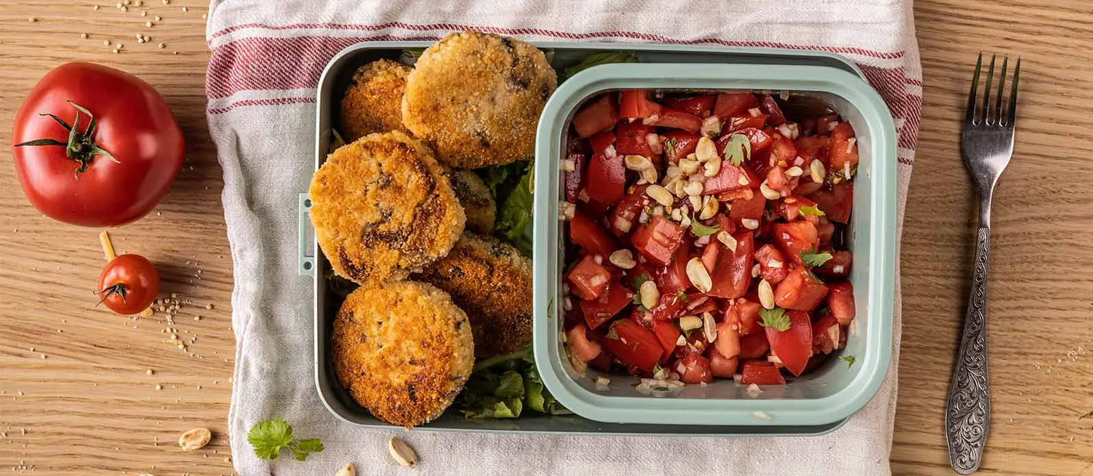 Millet patties with mushrooms and cheese