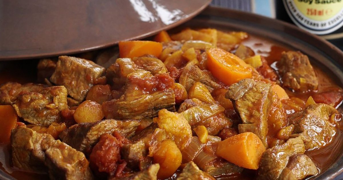 Lamb tagine with roasted vegetable cous cous Kikkoman