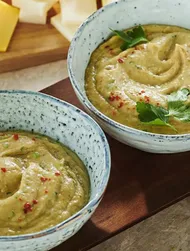 Aubergine-soy sauce dip with garlic