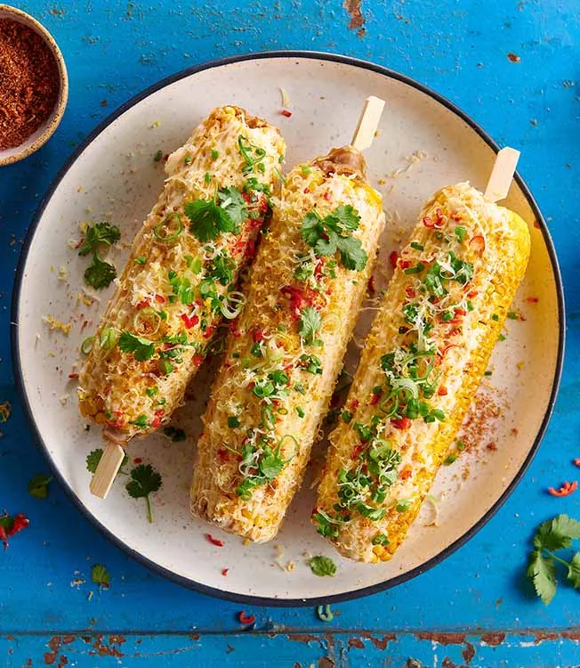 Mexican Corn with spicy cheese