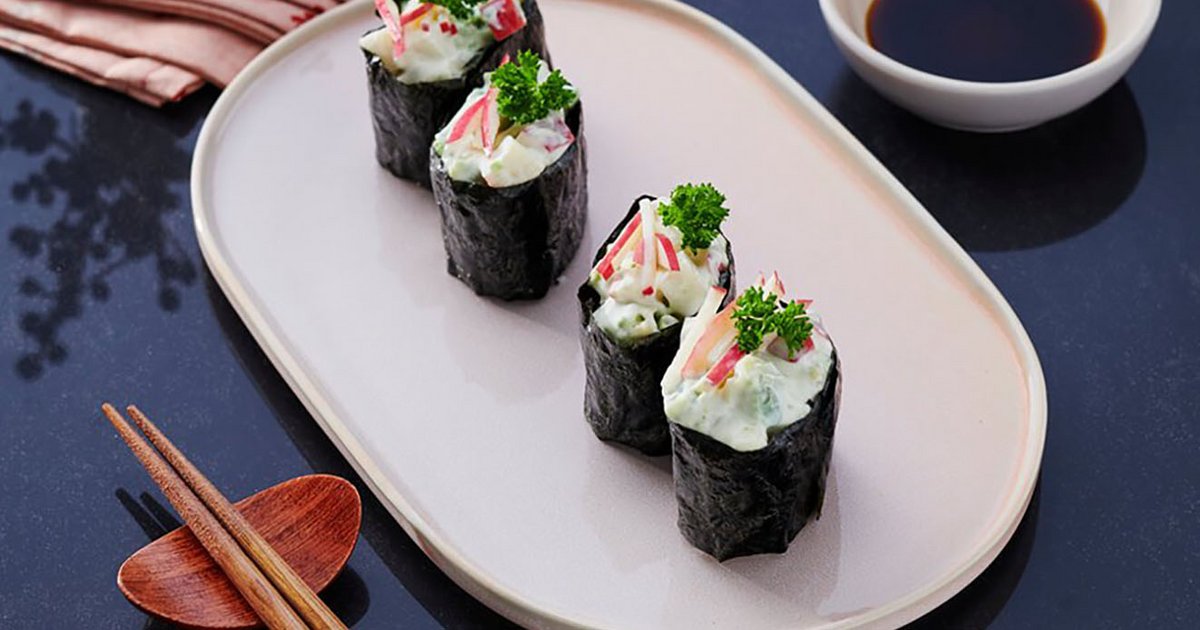 Vegetarian Gunkan Maki Sushi with Avocado & Apple | Recipe | Kikkoman