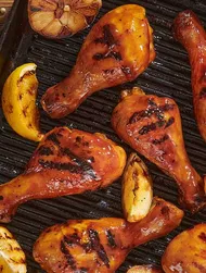 Marinated chicken in smoky whisky
