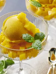 The easiest 2-ingredient mango sorbet