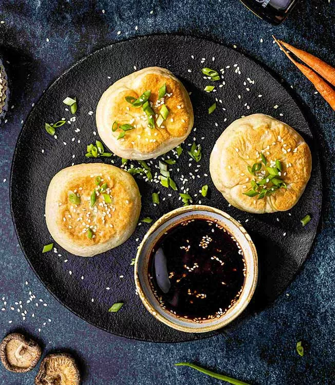 Mushroom and veggie-filled bao buns