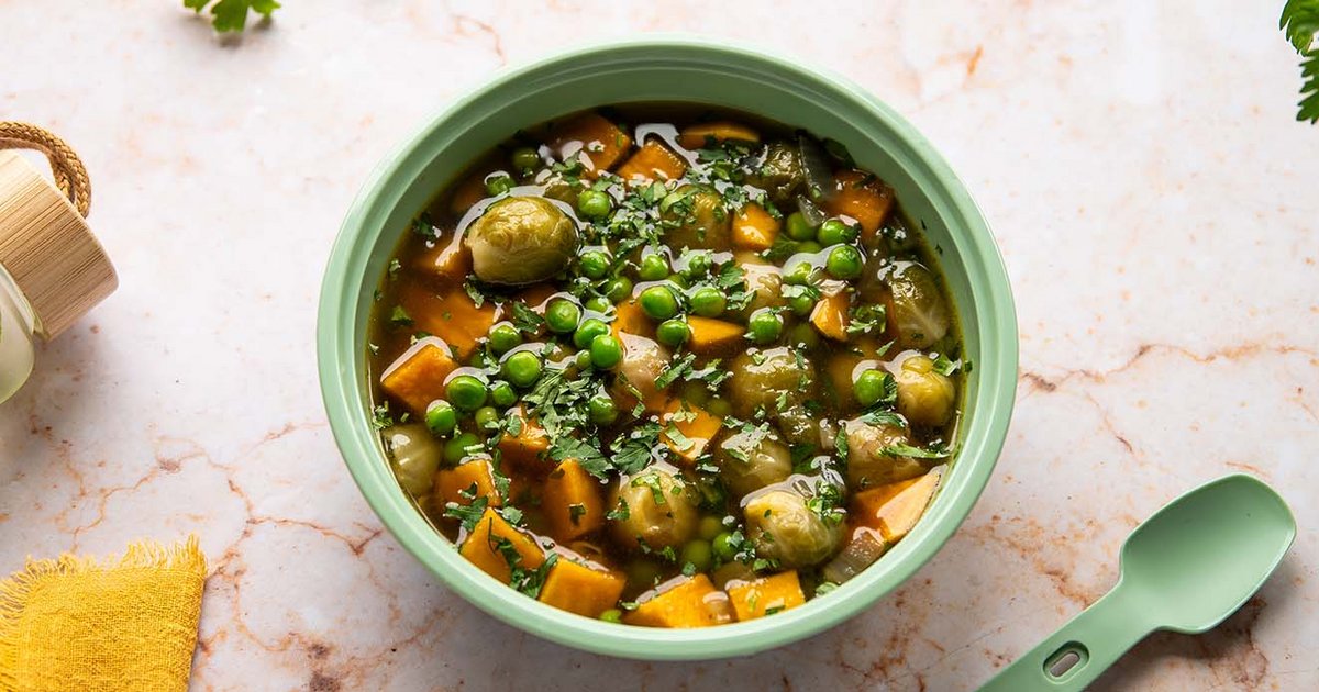 Sweet potato & pea soup | Kikkoman