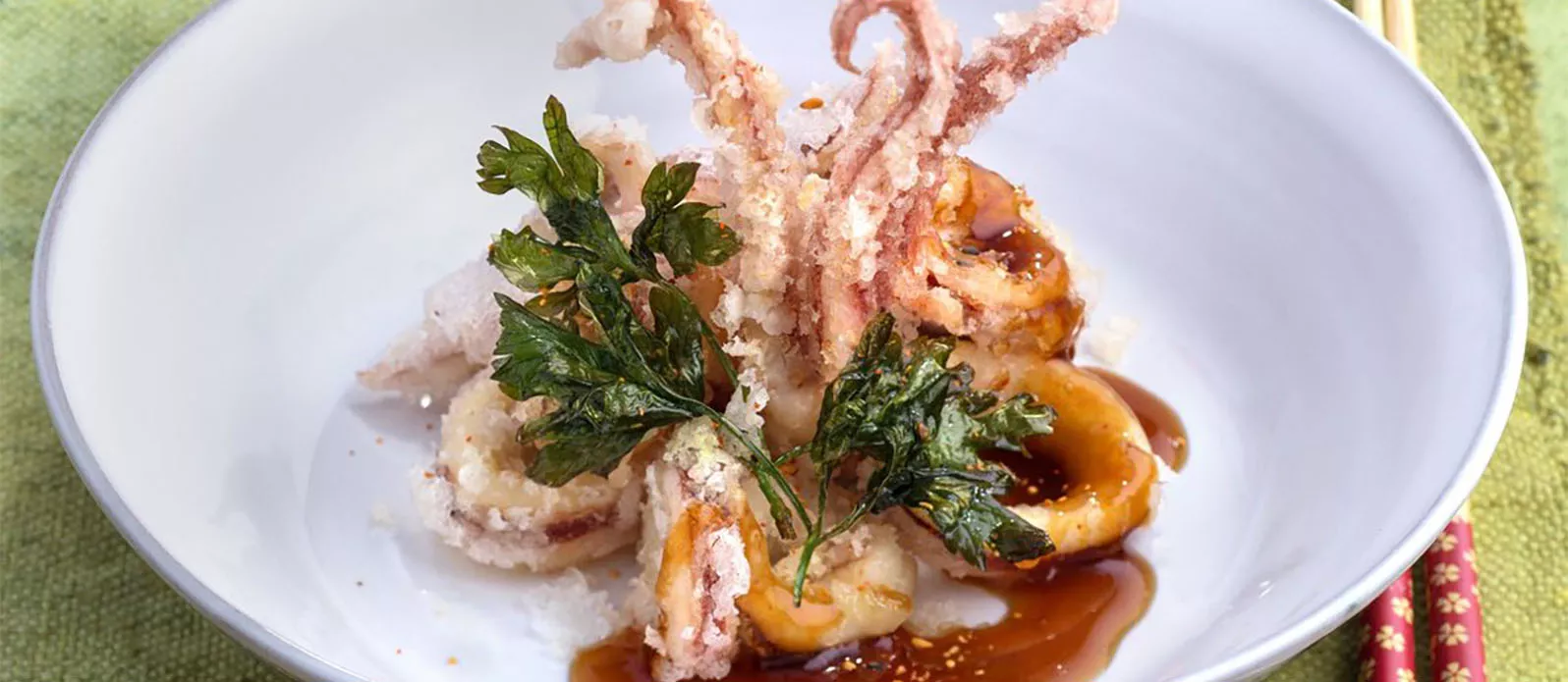 Fried Calamari with Sweet Soy Sauce