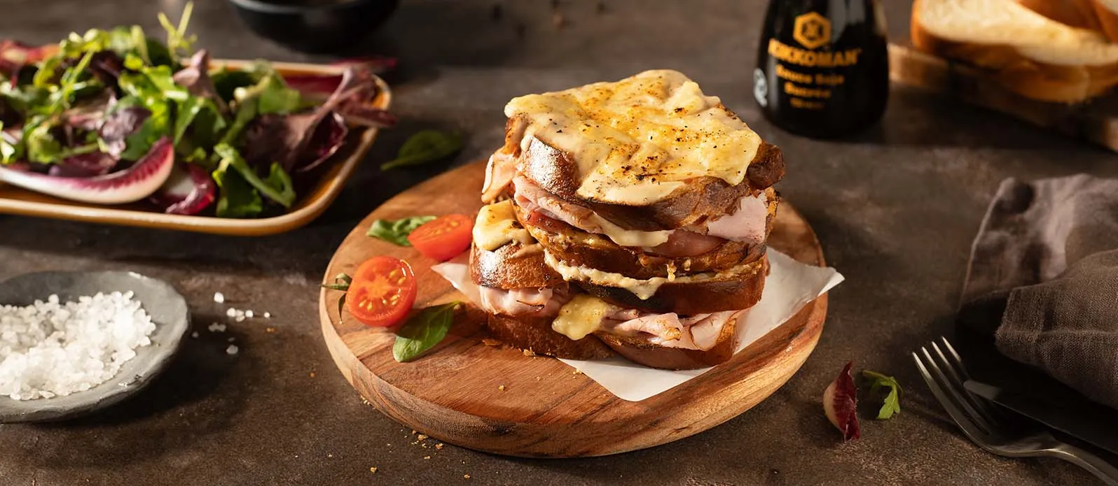 Sweet soy croque-monsieur