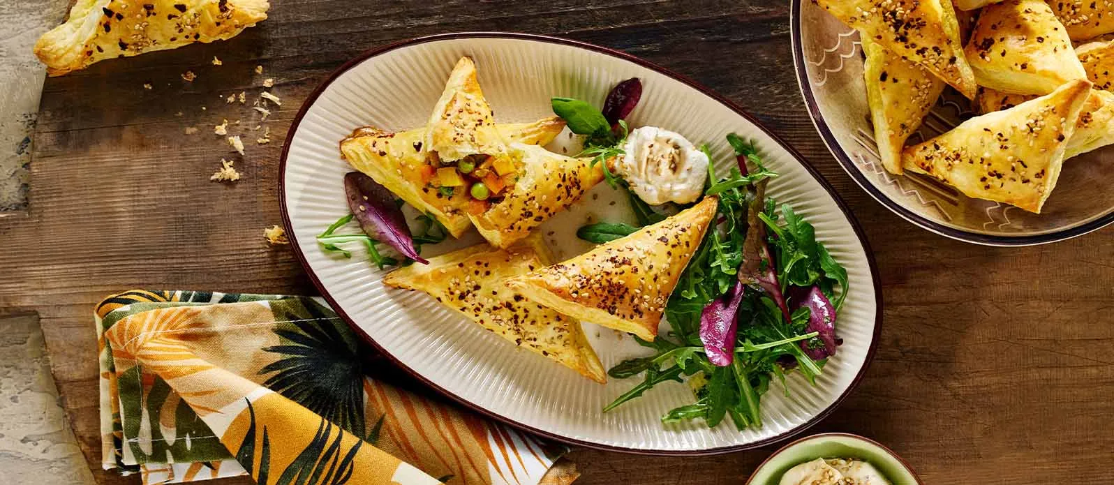 Samosas with potatoes and peas