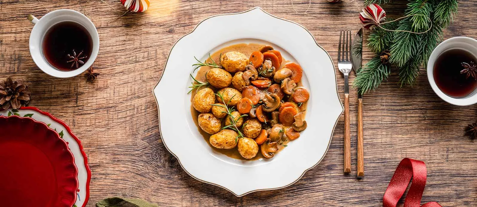 Vegetarian mushroom and dark beer stew