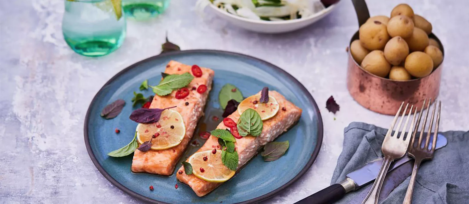 Oven-roasted citrus salmon