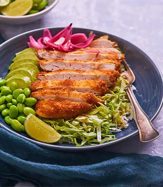 Chicken Poke Bowl with Crispy Chicken