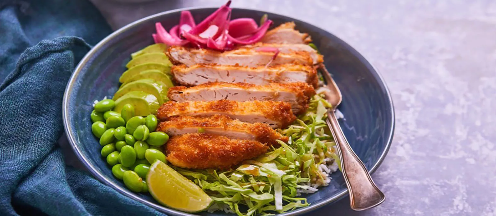 Chicken Poke Bowl with Crispy Chicken