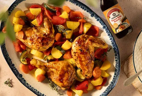 Sweet soy roast chicken with Provençal herbs