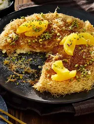 Künefe—sweet Turkish cheese dessert
