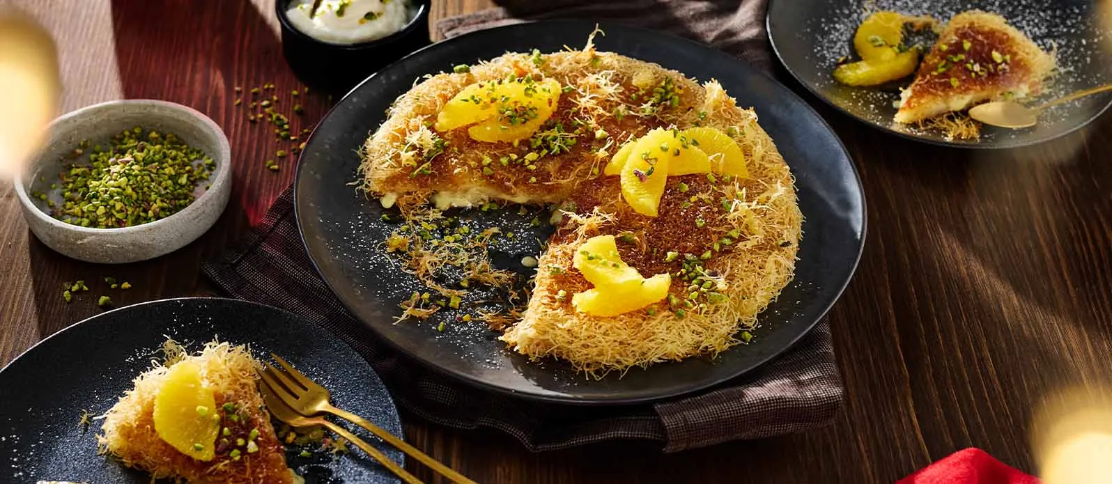 Künefe—sweet Turkish cheese dessert