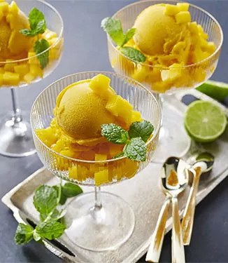 The easiest 2-ingredient mango sorbet