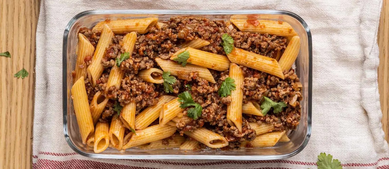Soy sauce Bolognese pasta