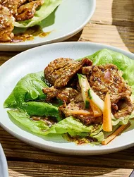 Pork bulgogi in lettuce
