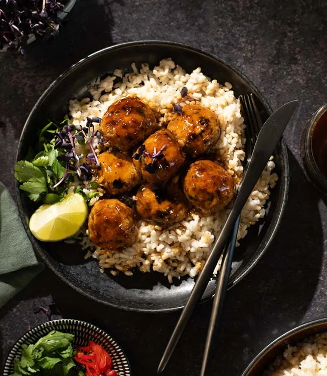 Chicken teriyaki meatballs