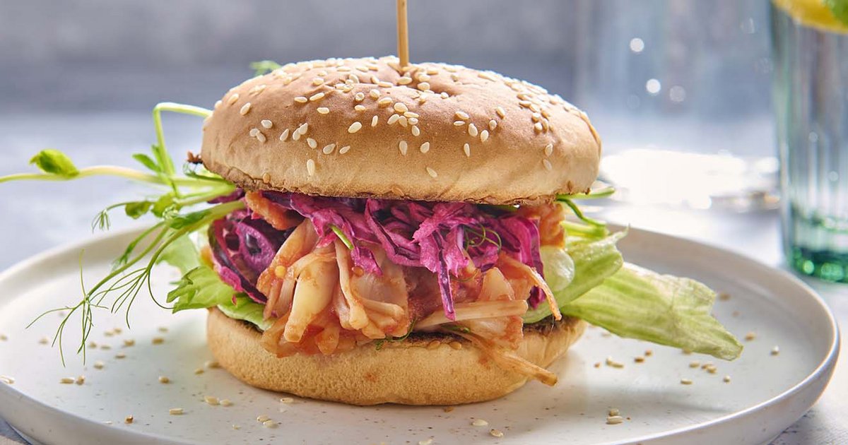 Jackfruit burgers à la pulled pork | Kikkoman