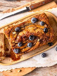 Vegan banana bread with cardamom