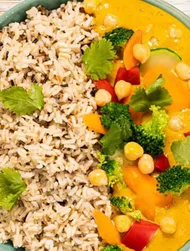 Indian Vegetable Curry with soy sauce & coconut milk