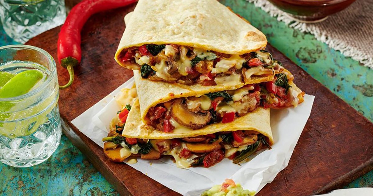 Easy cheese quesadillas with mushrooms Kikkoman