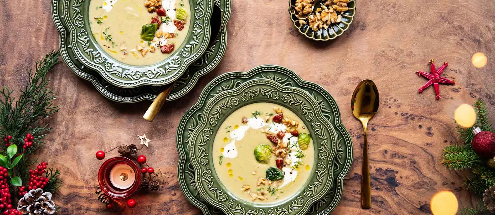 Creamy Brussels sprout & potato cream soup