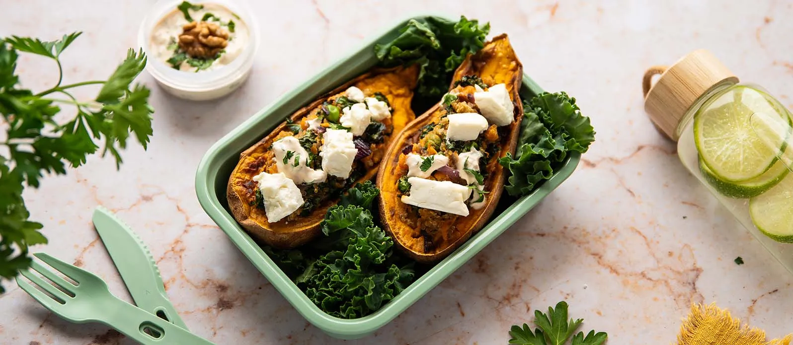 Stuffed sweet potatoes with quinoa