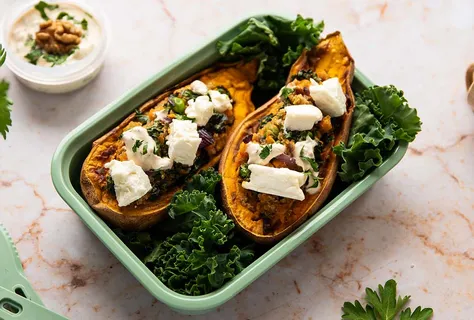 Stuffed sweet potatoes with quinoa