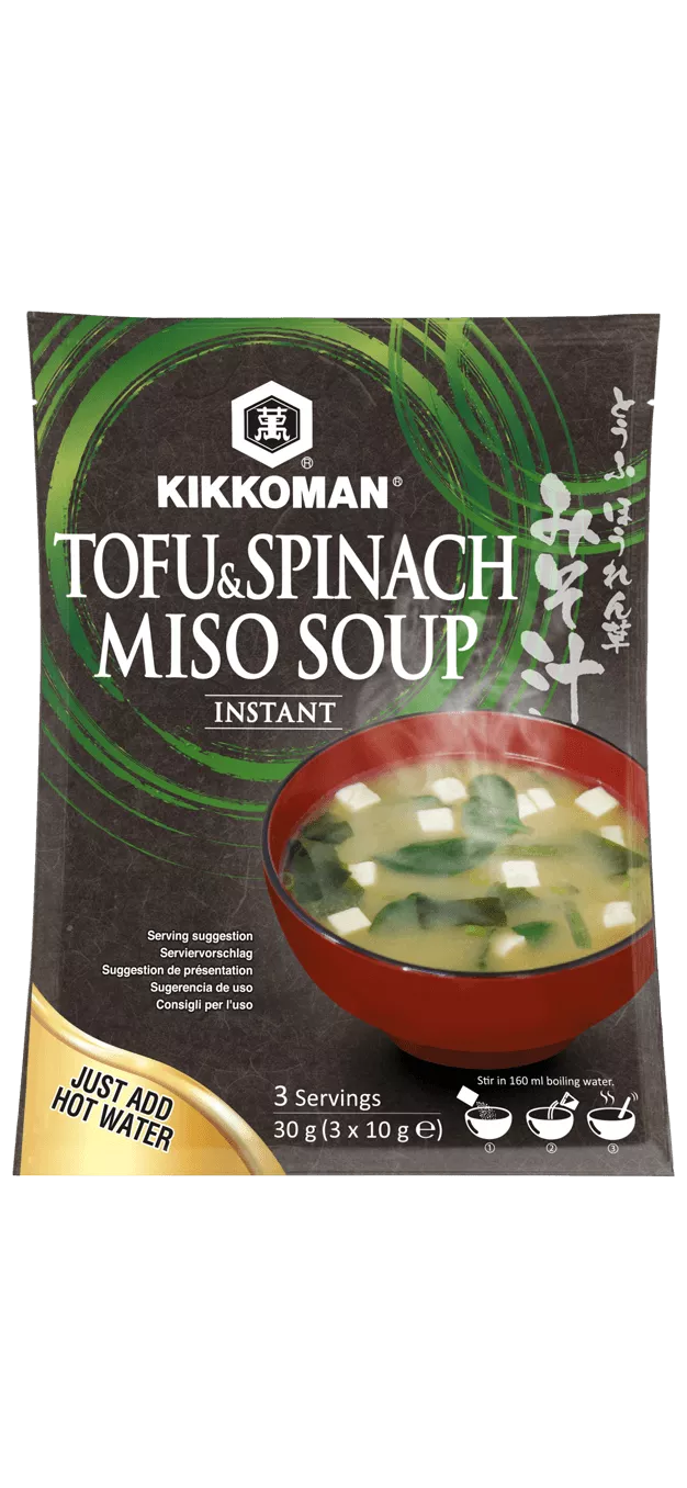 Kikkoman Instant Miso Soup with Tofu and Spinach 10 g x 3