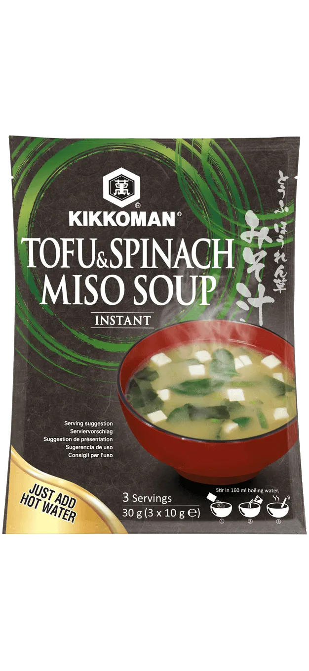 Kikkoman Instant Miso Soup with Tofu and Spinach 10 g x 3