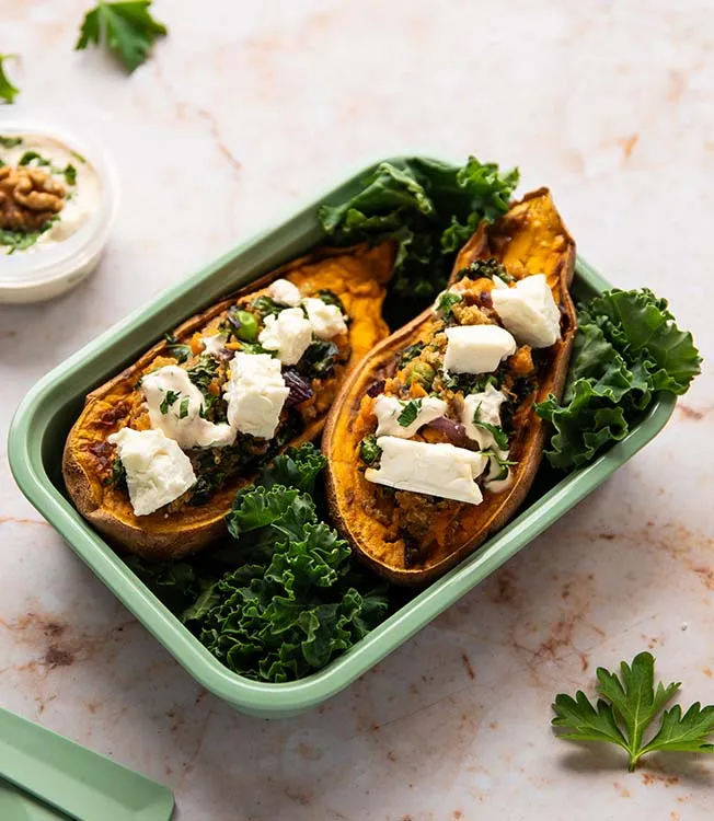 Stuffed sweet potatoes with quinoa