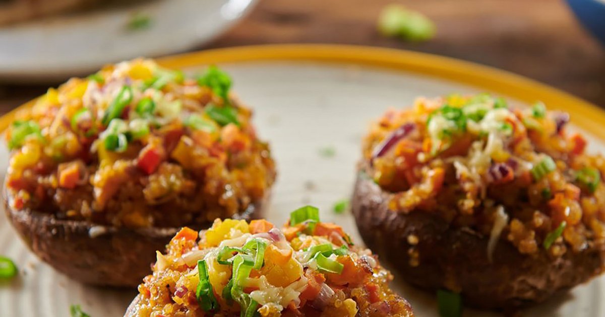 Quinoa-Stuffed Mushrooms | Kikkoman