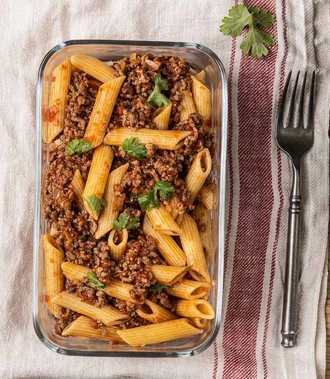 Soy sauce Bolognese pasta