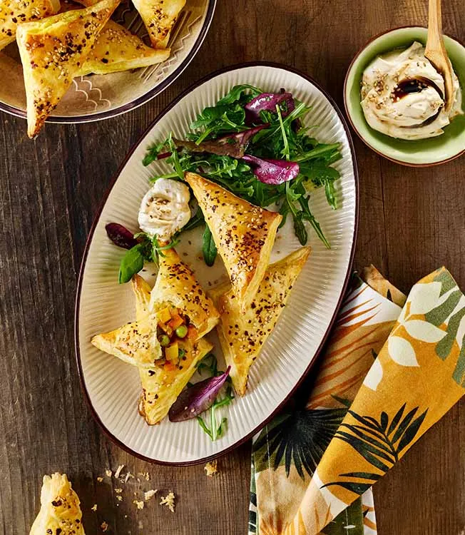 Samosas with potatoes and peas