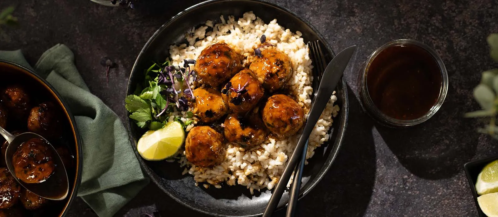 Chicken teriyaki meatballs