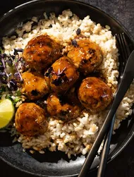 Chicken teriyaki meatballs