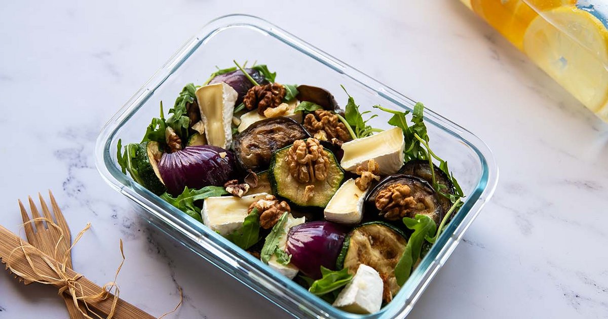 Grilled veg & camembert salad | Recipe | Kikkoman