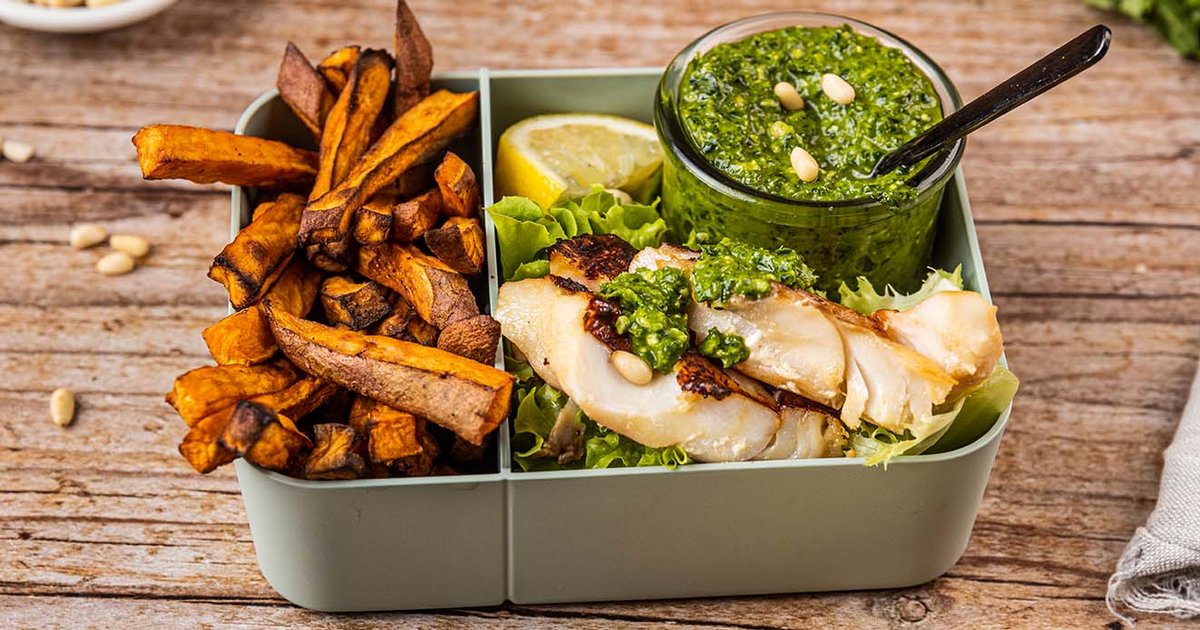 Grilled cod with sweet potato fries | Recipe | Kikkoman
