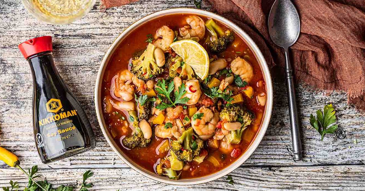 Spicy shrimp chowder | Recipe | Kikkoman