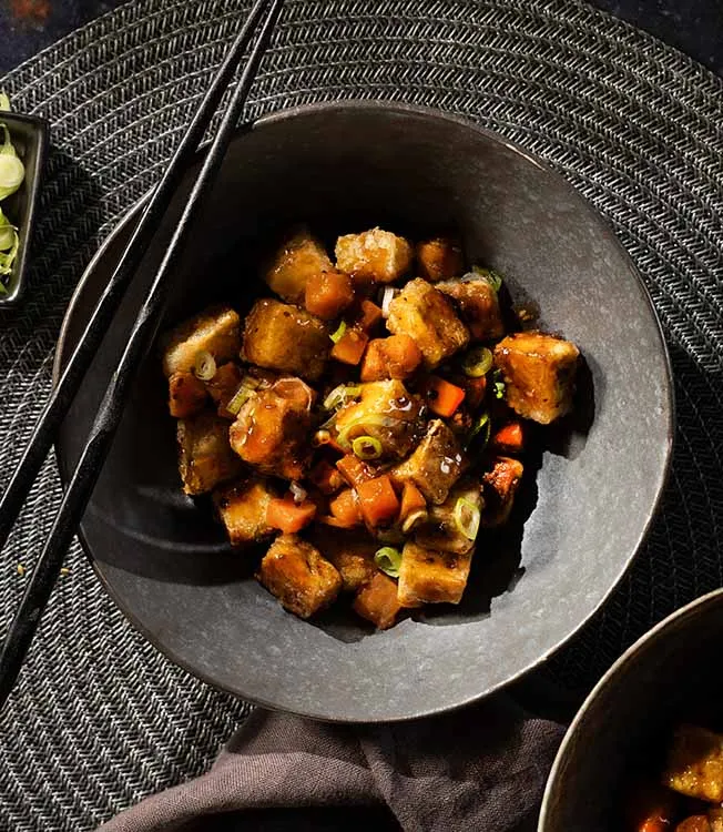 Crispy sesame tofu