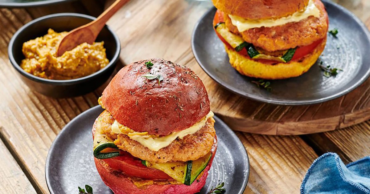 Barbecued Salmon Burger | Kikkoman