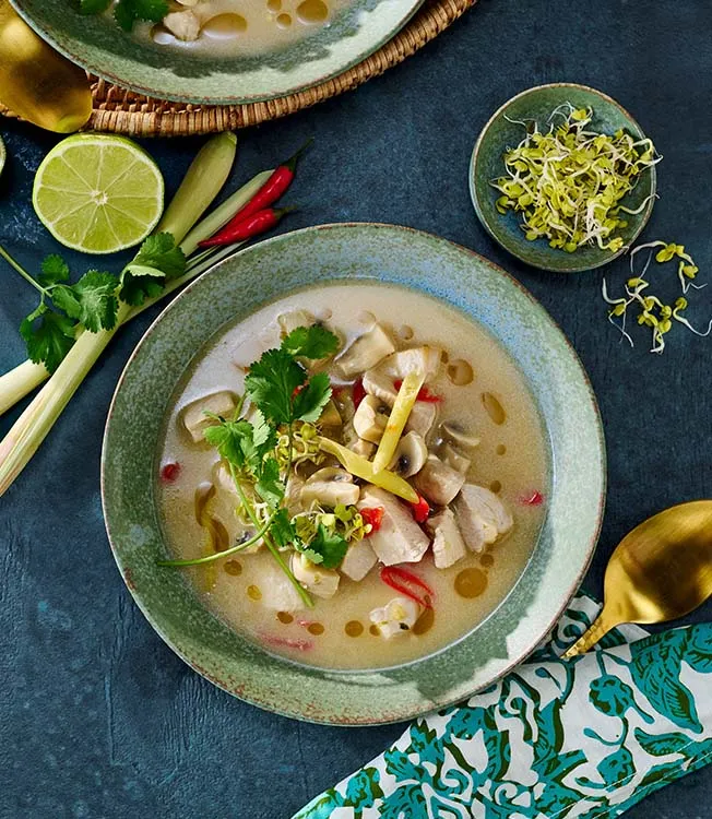 Tom kha gai with chicken